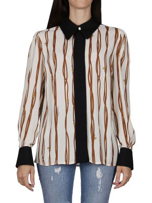 Elisabetta Franchi Striped Buttoned Shirt