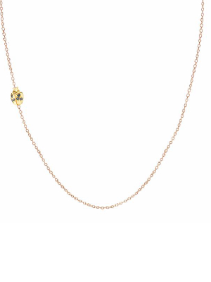 Floating Diamond Ladybug Necklace