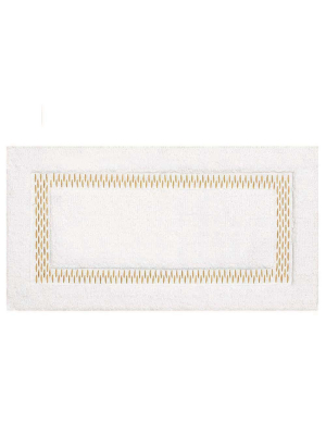 Graccioza Alhambra Bath Rug - White - Available In 2 Sizes