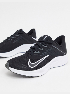 Nike Running Quest 3 Trainers In Black