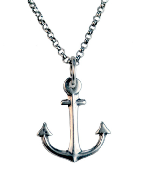Small Sterling Silver Anchor Necklace