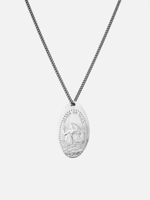 Silver Penny Chain Necklace, Mermaid