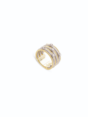 Marco Bicego® Bi49 Collection 18k Yellow Gold And Diamond Seven Row Ring