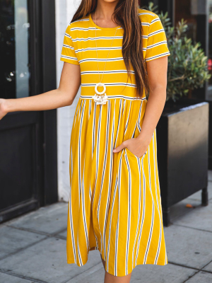 The Eliana Dress - Mustard