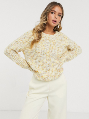 Jdy Textured Sweater In Cream