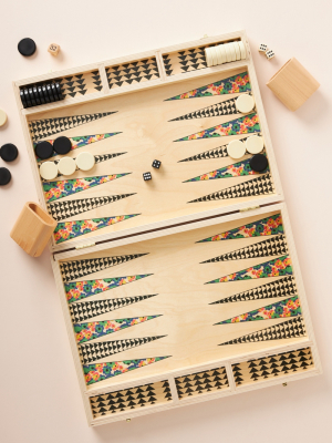 Wolfum Floral Backgammon Game