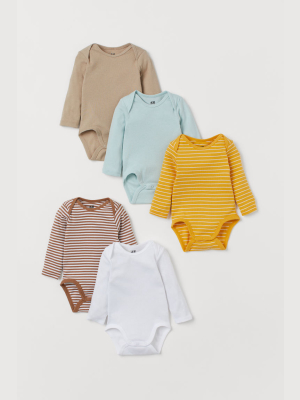 5-pack Long-sleeved Bodysuits