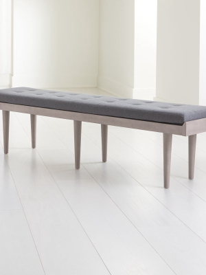 Tate Stone King Bench With Charcoal Cushion