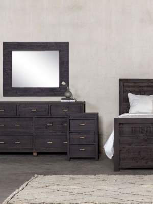 Modern Mixed Reclaimed Wood 7-drawer Dresser - Dark Carbon