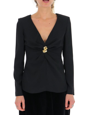 Moschino Pendant Draped Blouse