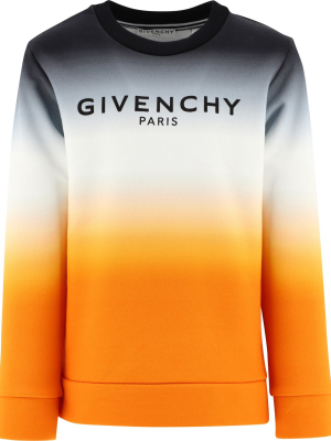 Givenchy Kids Logo Printed Ombré Sweatshirt