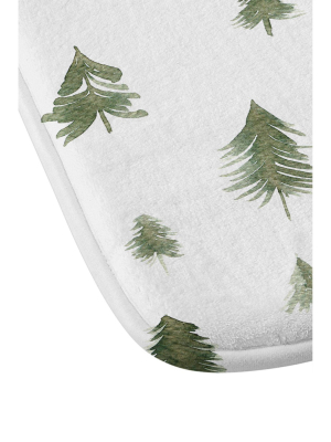 Gabriela Fuente Winter Forest Memory Foam Bath Mat Green - Deny Designs