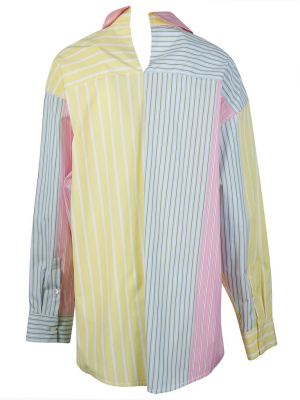 Marni Colour Block Striped Shirt