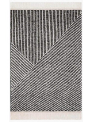 Loloi Magnolia Home Rug Newton Net-01, Charcoal/ivory