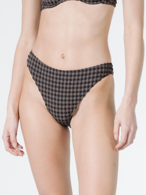 Georgie Plaid High Cut Bottom - Jarrah