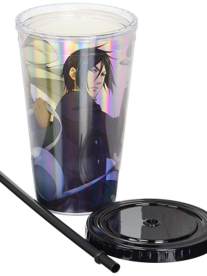 Just Funky Black Butler Cast Foil Print 16oz Carnival Cup W/ Lid & Straw