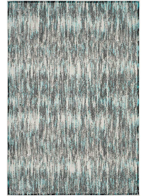 Skyler Chevron Gray/blue Area Rug