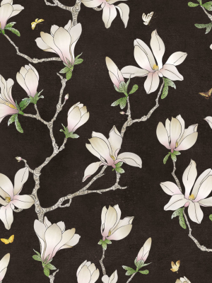 Magnolia Wallpaper (two Rolls) In Night From The Kingdom Home Collection By Milton & King