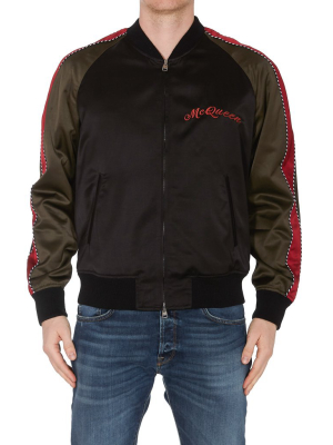 Alexander Mcqueen Logo Bomber Jacket