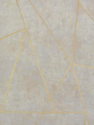 Nazca Wallpaper In Neutral And Gold By Antonina Vella For York Wallcoverings