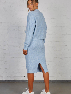 Late Lunch Knit Skirt - Blue