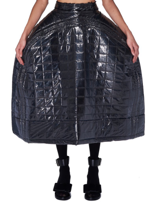 Sculptural Polyurethane Skirt (gg-s018-black)