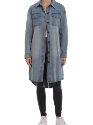 Belted Denim Trench