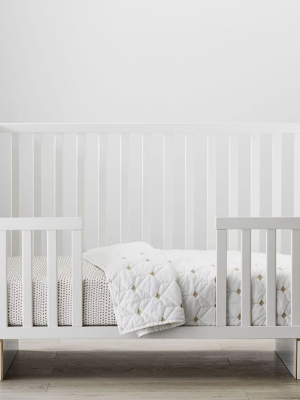 Art Deco Toddler Bed Conversion Kit - White