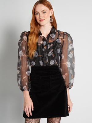 Gauzy Gardens Top