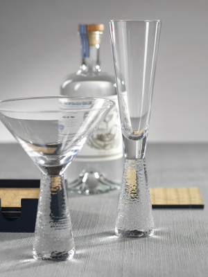Livogno Martini Glass On Hammered Stem