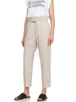 Brunello Cucinelli Pinstriped Cropped Trousers