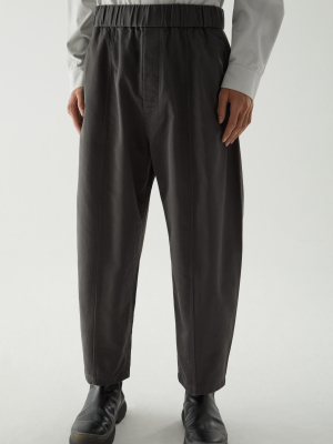 Dropped-crotch Cotton Pants