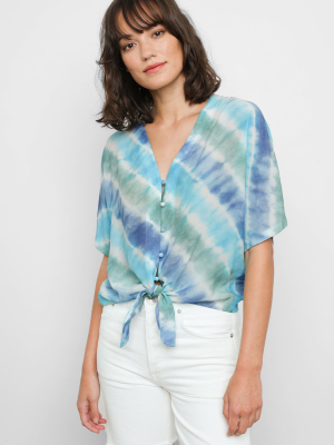 Thea Top - Ocean Mist Tie Dye