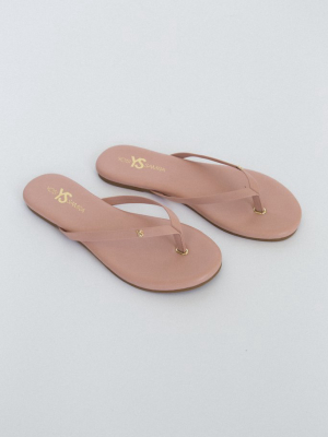 Rivington Blush Nappa Leather Flip Flop