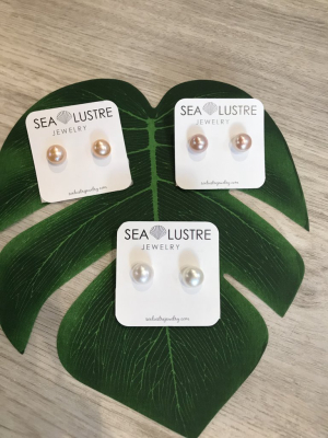 Sea Lustre 10mm Pearl Studs