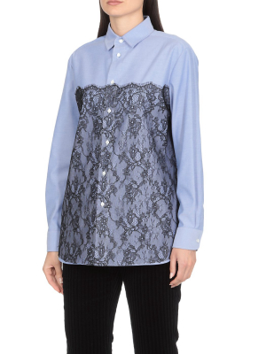 Redvalentino Floral Lace-detailed Shirt