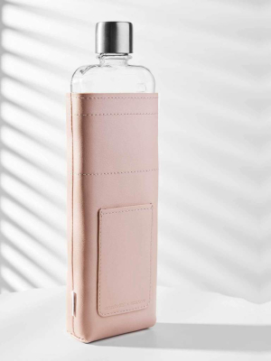 Slim Memobottle Nude Leather Sleeve