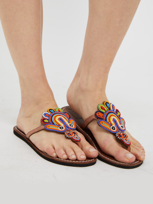 Amy Leather Sandals | Multi