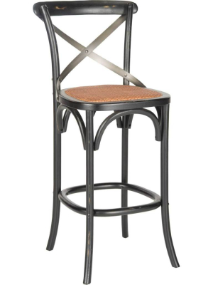 Elisabeth X Back Bar Stool Distressed Hickory/medium Brown