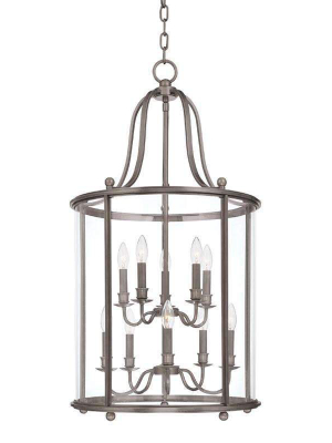 Mansfield 10 Light Pendant Antique Nickel