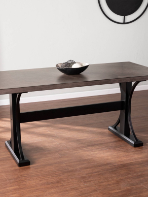 Lomree Rectangular Dining Table Black/gray - Aiden Lane