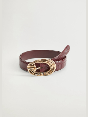 Embossed Buckle Belt