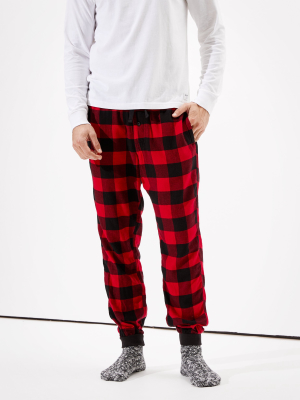 Ae Plaid Flannel Jogger Pant