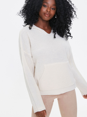 Hooded Drop-sleeve Sweater