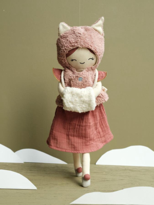 Soft Toy . Organic Cotton  Clothing For Big Dolls -  Fox Cape