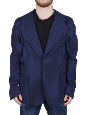 Lanvin Striped Hooded Blazer