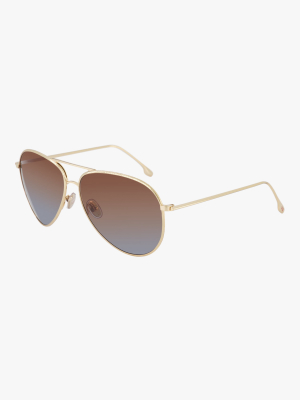 Textured Metal Aviator Sunglasses