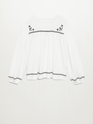 Embroidered Cotton Blouse