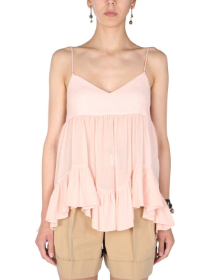 Alexander Mcqueen Sheer Panelled Cami Top