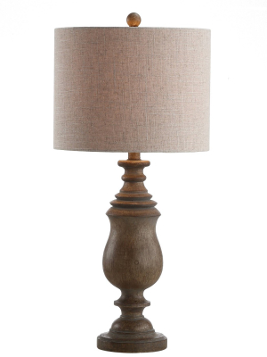 28.5" Abeline Resin Table Lamp (includes Led Light Bulb) Brown - Jonathan Y